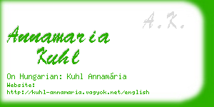 annamaria kuhl business card